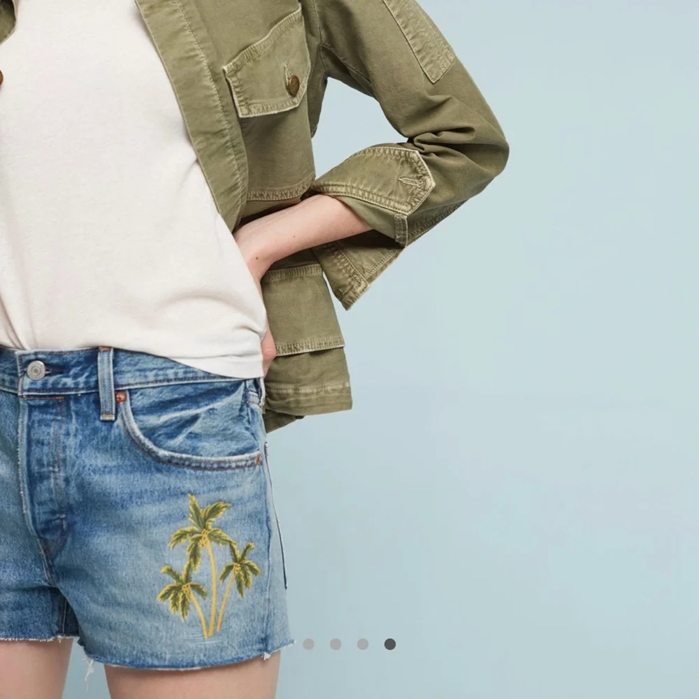 Levi's 501 Palm-Embroidered Shorts - Picture 3 of 4